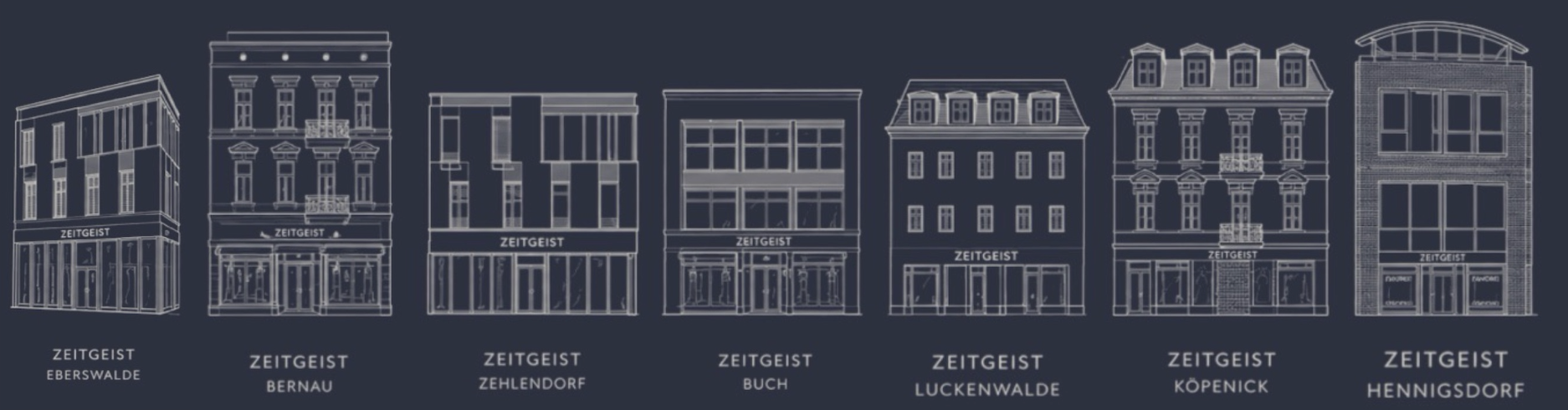 Die Zeitgeist & MiaMAYA Häuser als Illustration