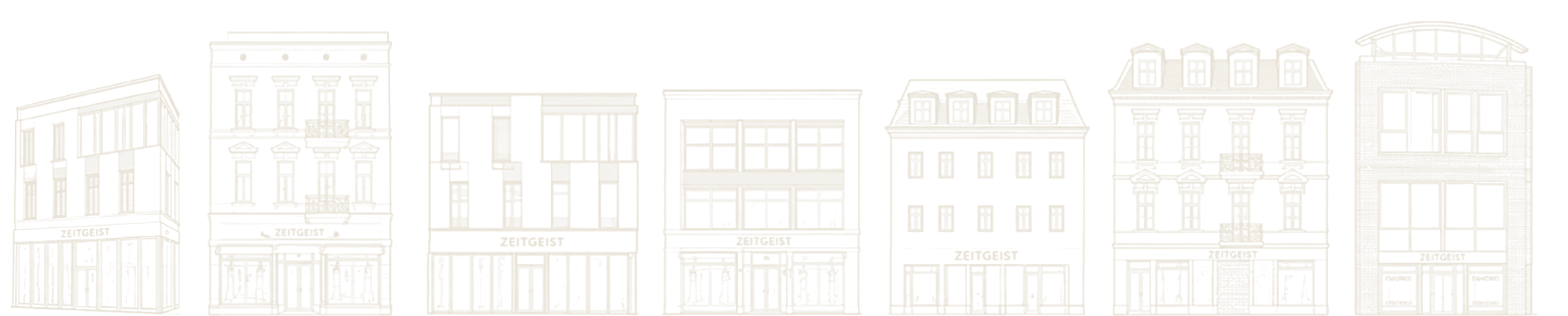 Die sieben Zeitgeist-Stores als Illustration